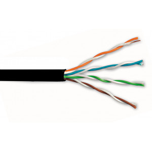 UTP datový kabel SOLARIX černý venkovní cat 5e