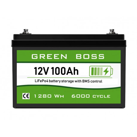 LiFePo4 baterie 12V 100Ah GREEN BOSS LIGHT